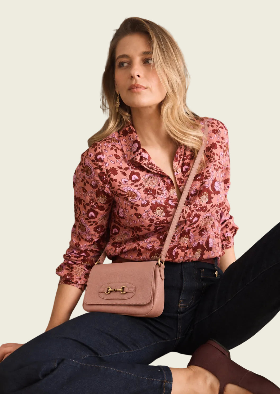 Pilar Pink Crossbody Bag