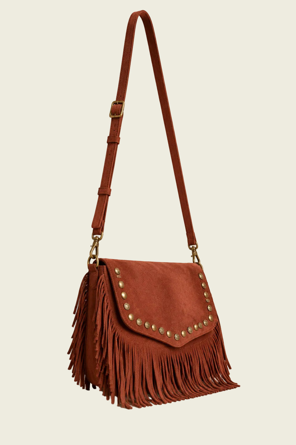 Lizzy Leather Fringe Crossbody Bag