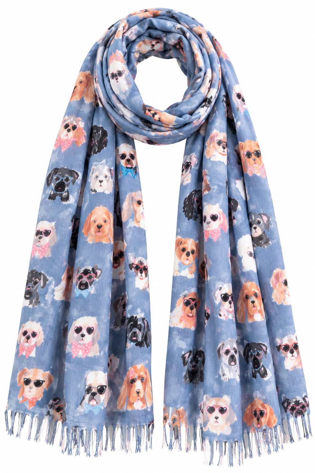 Bufanda Perritos Gris