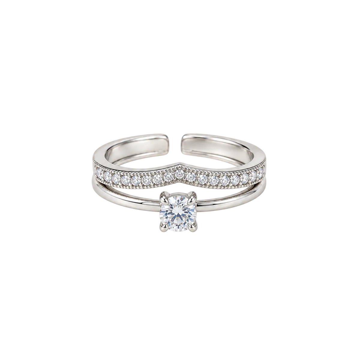 Silver Royal Solitaire Ring