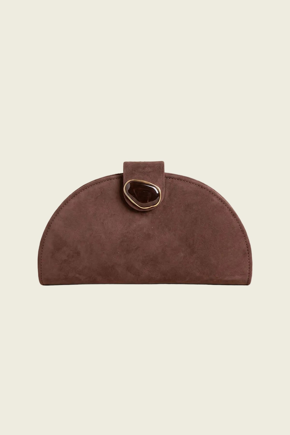 Arlet Suede Flap Clutch Bag