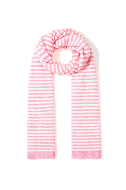 Pink Stripes Wide Scarf