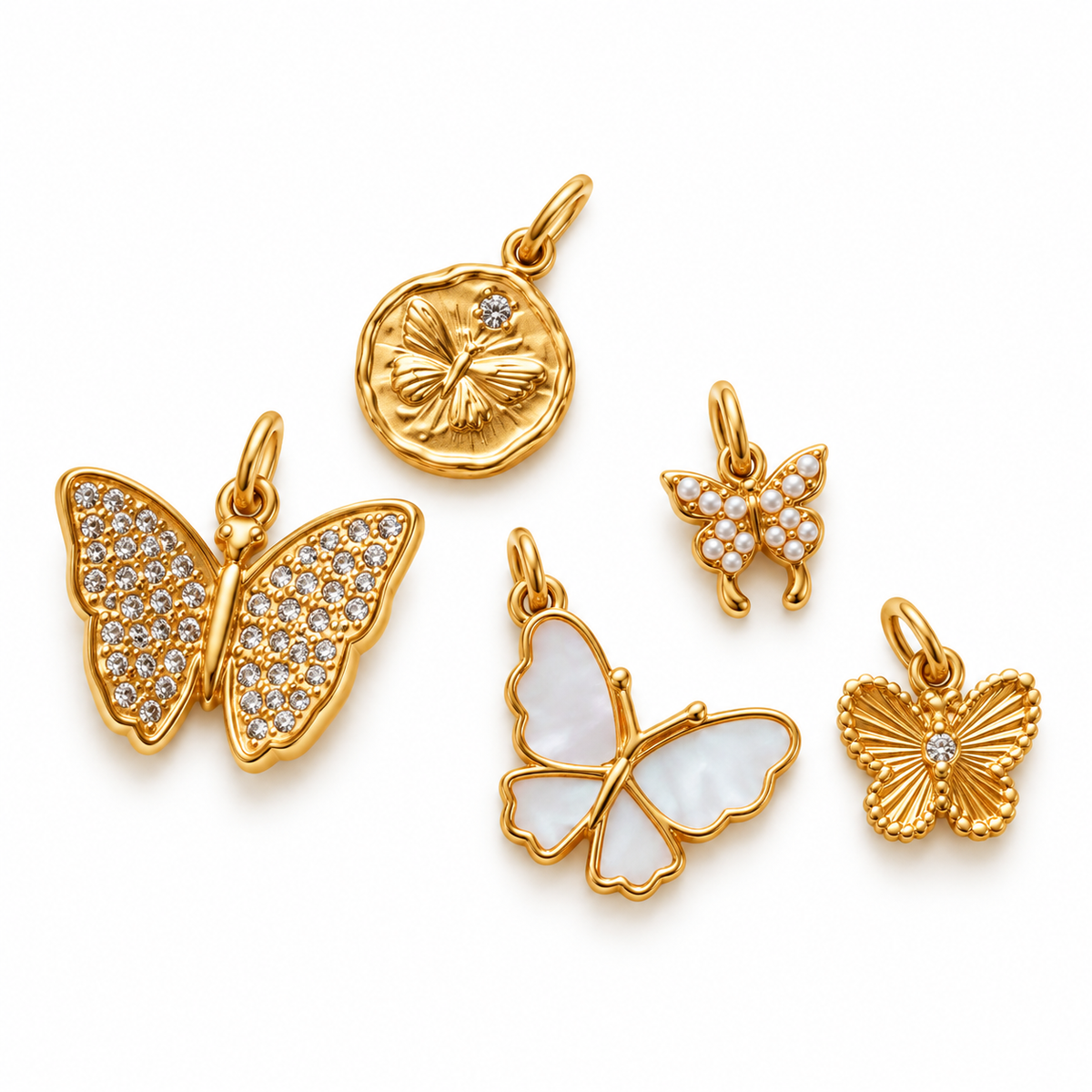 Mother-of-Pearl Butterfly Charm