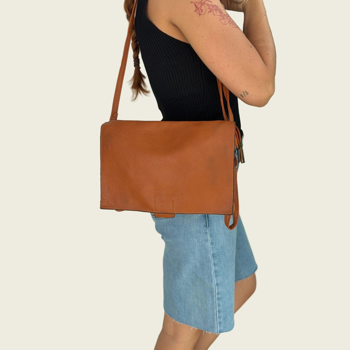 Bolso Cruzado Alba Camel