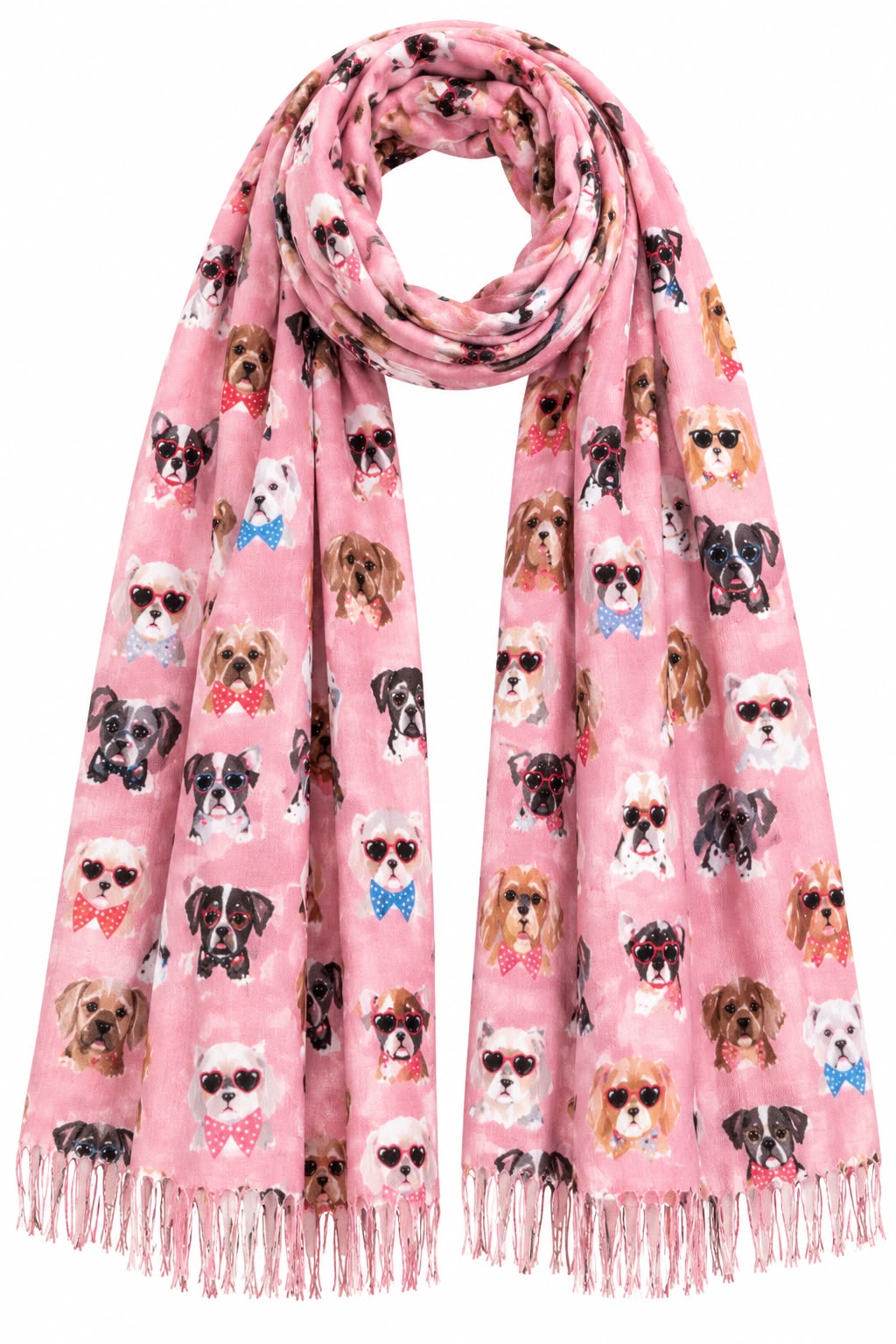Bufanda Perritos Rosa