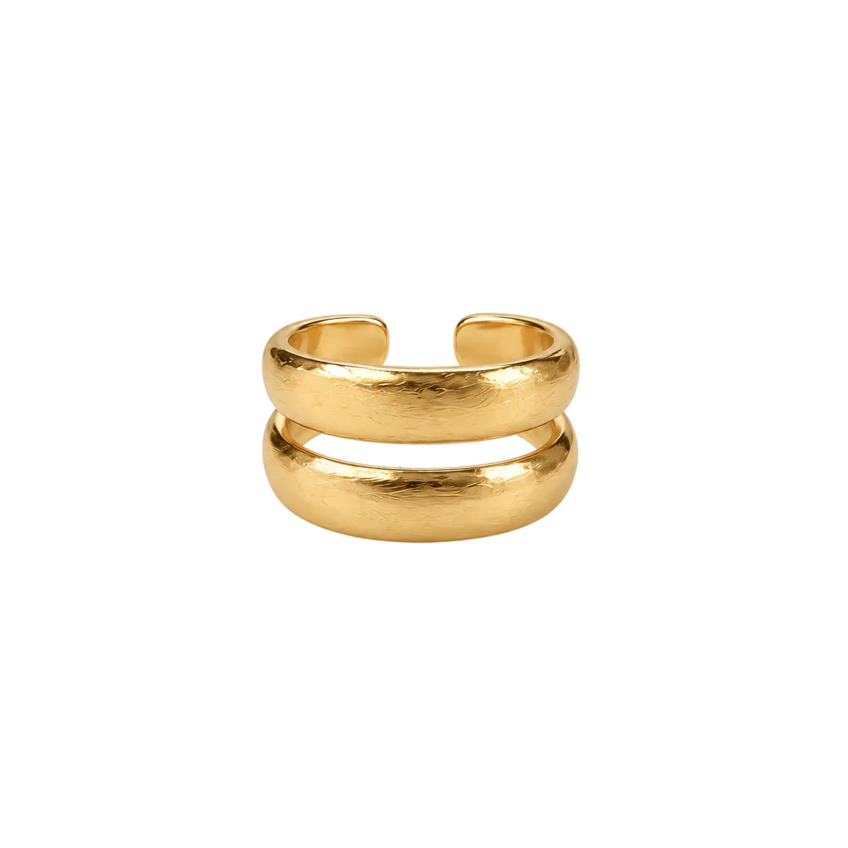 Anillo Doble Promesa Dorado