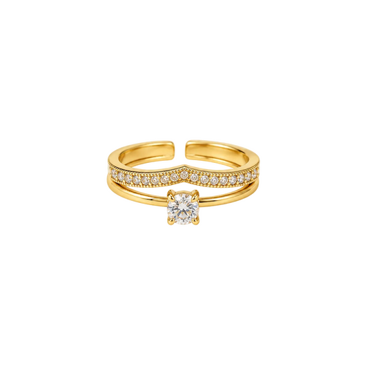 Gold Royal Solitaire Ring